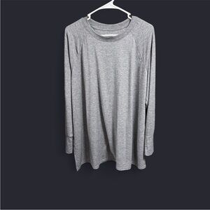 Men's Gray Long Sleeve Tee